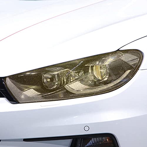 2 uds, Película Protectora para Faros Delanteros de Coche, restauración, Pegatina Negra Transparente de TPU, para Volkswagen VW Scirocco 2008-2017 Accesorios