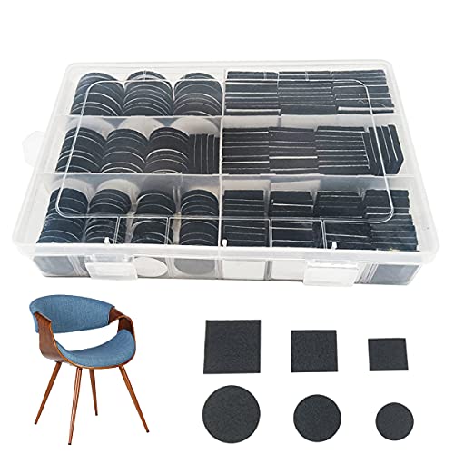 228 Piezas Almohadillas de Fieltro para Muebles,Protector de Fieltro,Protectores de Piso,Almohadillas de Fieltro Autoadhesivas,Fieltro Negro Adhesivo para Sillas,Mesas,Suelo