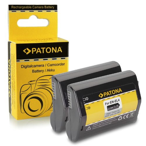 2x Batería EN-EL4 / EN-EL4a para Nikon D2H | D2Hs | D2X | D2Xs | D3 | D3s | D3X | F6