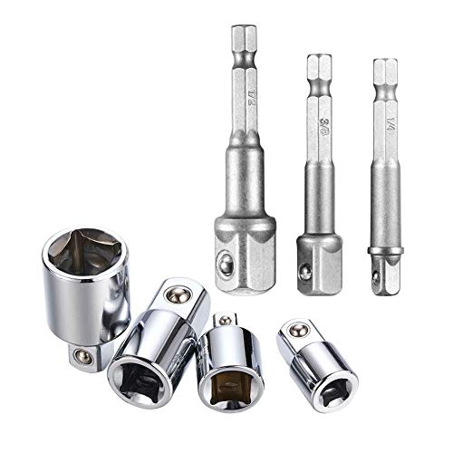 3 piezas Hexagon Socket Adapter Socket Adaptador Socket Wrench 1/4", 1/2", 3/8" + Socket Adaptador 4 piezas 1/4 a 3/8-3/8 a 1/4-3/8 a 1/2-1/2 a 3/8