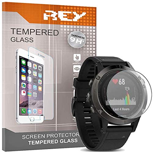 3X Protector de Pantalla para Garmin Fenix 5 47mm / Fenix 5 Plus 47mm, Cristal Vidrio Templado Premium Reloj SmartWatch