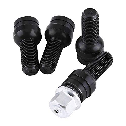 4 piezas Tornillos M14 * 1.5MM para Llantas, Juego de Tornillos y Antirrobo con Llave