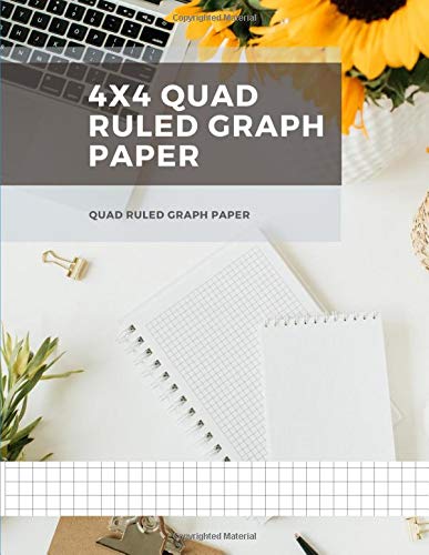 4x4 Quad Ruled Graph Paper: 300 Pages Quad-ruled Paper Large - Engineering Composition Isometric Notebook 4 Squares Per Inch Math And Science ... Or Engineer And Designers Drawing Vol 29