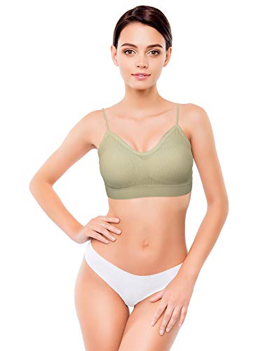 6 Piezas Sujetadores con Rellenos sin Aros y Costuras Sujetador de Tubo con Cuello V Sujetador de Camisola con Tirantes Elásticos Sujetador de Bandeau Triángulo (XL-XXL) (S-M)