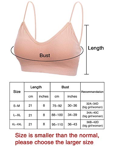 6 Piezas Sujetadores con Rellenos sin Aros y Costuras Sujetador de Tubo con Cuello V Sujetador de Camisola con Tirantes Elásticos Sujetador de Bandeau Triángulo (XL-XXL) (S-M)