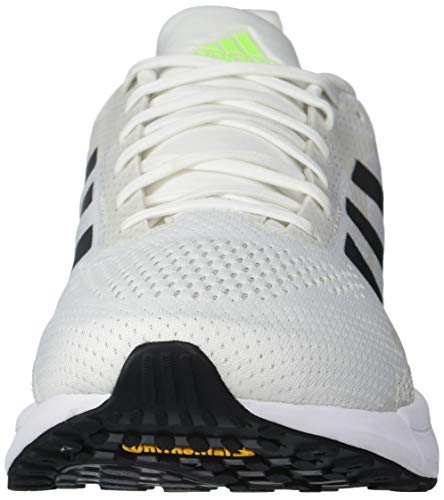 adidas Solar Glide 3 Running Shoe, White/Black/Signal Green, 12.5