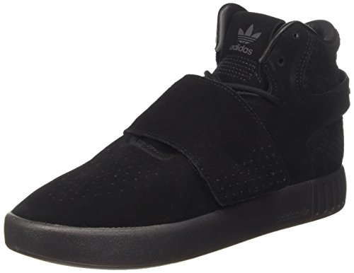 Adidas Tubular Invader Strap, Zapatilla de Deporte de Cuello Alto Hombre, Negro (Core Black/Core Black/Utility Black), 42 EU