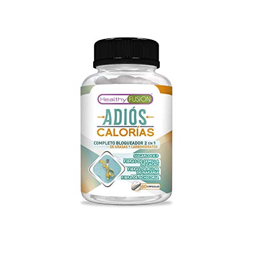 ADIÓS CALORÍAS Carb & Fat Blocker | Potente Bloqueador 2 en 1 de Carbohidratos y Grasas | Adelgazante Efectivo para mujeres y hombres | Compatible con todo tipo de Dietas | 60 Cápsulas