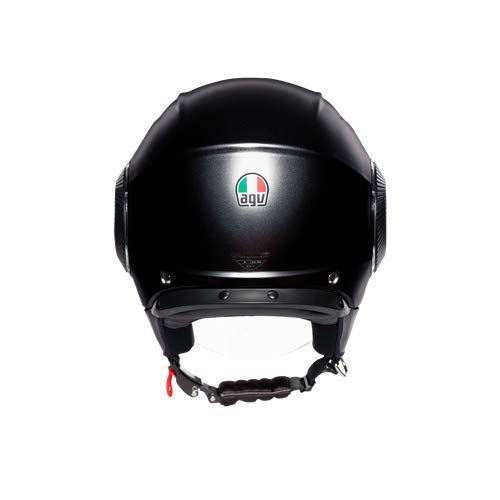 AGV Abierto E2205 Orbyt Solid Casco Moto Jet, Hombre, Negro Mate, M