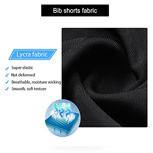 AioTio Conjunto de Ropa Ciclismo Hombre Verano Maillot Ciclismo Mangas Cortas y Tirantes Culotte Pantalones Cortos con 3D Gel Acolchado para MTB Bicicleta Equipacion Ciclismo(Negro, M)