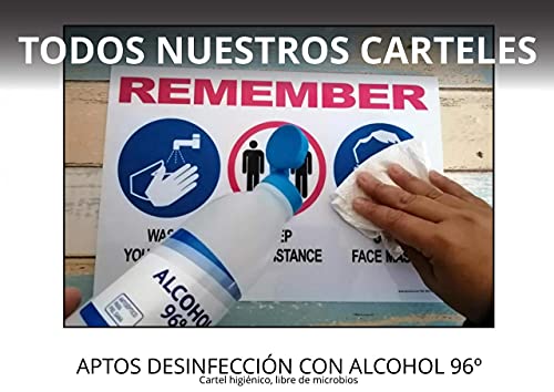 akrocard - Cartel Resistente PVC - PARKING CLIENTES - Señaletica de informacion - señal disuasorio Ideal para Colgar y Advertir