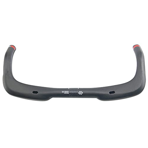 Alfa Pasca Fibra de Carbono Resto TT Barra para Fixed Gear Bicicleta Manillar 400 / 420 / 440 mm (3K Mate , 400mm)