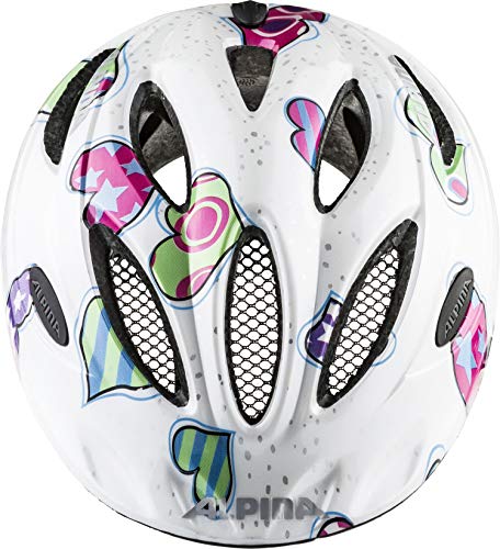 ALPINA Fahrradhelm Gamma 2.0 Casco, Infantil, Corazones, 51-56 cm