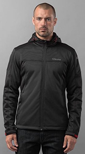 Alpinestar stratified Jacket Capucha extraíble de microfile Extensible, Hombre, Black, XXL