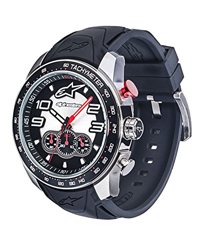 Alpinestars 1036-96004 - Reloj de Cuarzo para Hombre, cronógrafo y Correa de Silicona