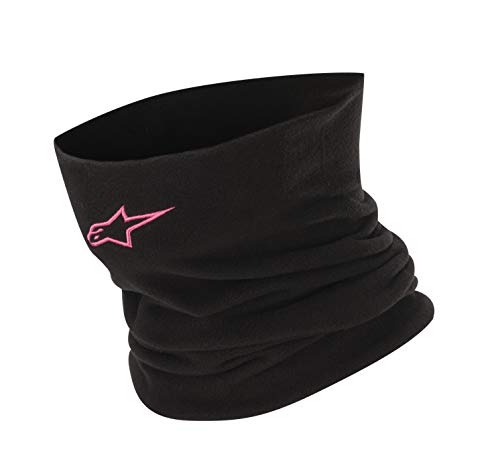 AlpInestars - Calentador de cuello, color negro logo fucsia