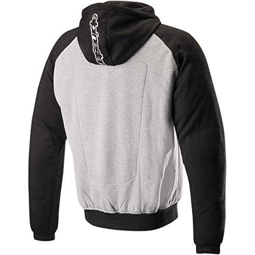 Alpinestars Chaqueta moto Chrome Sport Hoodie Melange Gray Black, Negro/Anthracite, XL