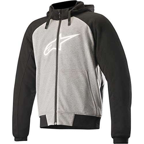 Alpinestars Chaqueta moto Chrome Sport Hoodie Melange Gray Black, Negro/Anthracite, XL