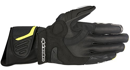 Alpinestars Guantes de Moto SP-1 15, Color Negro, Blanco y Amarillo neón, Talla XXL