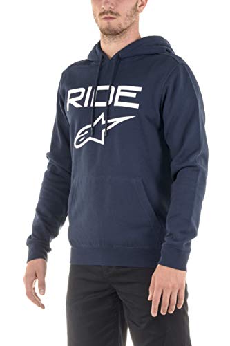 Alpinestars Hombre Ride 2.0 Sudadera Not Applicable, Azul Marino/Blanco, Pequeño (Tamaño del Fabricante: S)