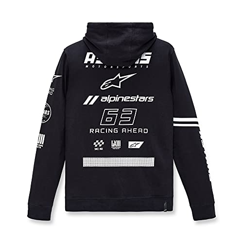 Alpinestars, Multi Race Hoodie , Sudadera, Negro, L, Hombre