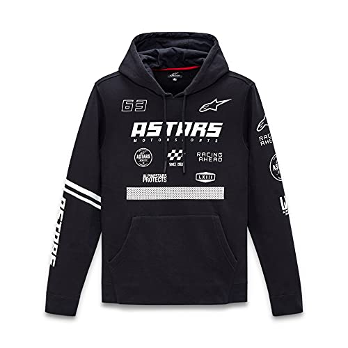 Alpinestars, Multi Race Hoodie , Sudadera, Negro, L, Hombre