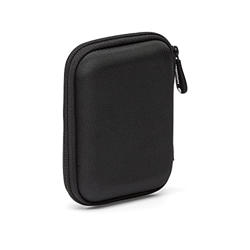 Amazon Basics - Funda para disco duro externo, color negro, 13.2 x 10.5 x 3.8 cm