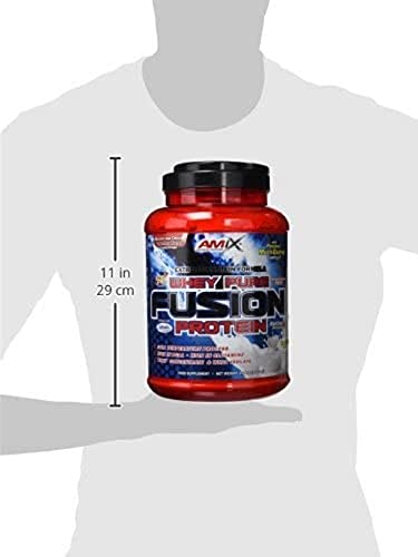 AMIX, Proteína Whey, Pure Fusión, Concentrado de Suero Ultra Filtrado, Sabor Chocolate, Proteínas para Aumentar Masa Muscula, Proteína Isolada con Splenda, Contiene L-glutamina , 1 Kg