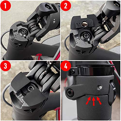 Amortiguador de Goma Flexible V2 Anti Holgura y Vibración Para Xiaomi Mijia M365 / Pro Scooter Eléctrico, Pieza Protección Led, M365 Accesorios, Patinete Electrico, Accesorios Mijia (Negro)