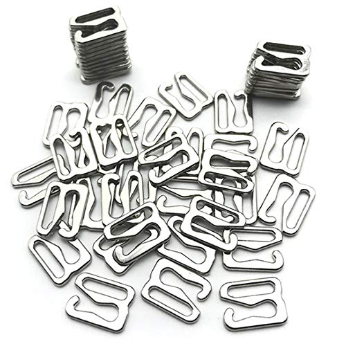 Anillos de Correa de Sujetador Hebillas de Sujetador Ajustador Metal Sujetador de Costura Conjunto de Accesorios de Ropa Interior para BañAdores Tops y LenceríA Plateada 9 Forma 200 Piezas