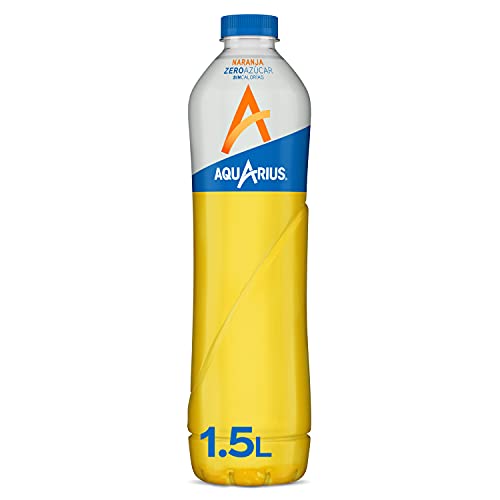 Aquarius Zero Azúcar Naranja - Bebida funcional con sales minerales, sin azúcar - botella 1,5L