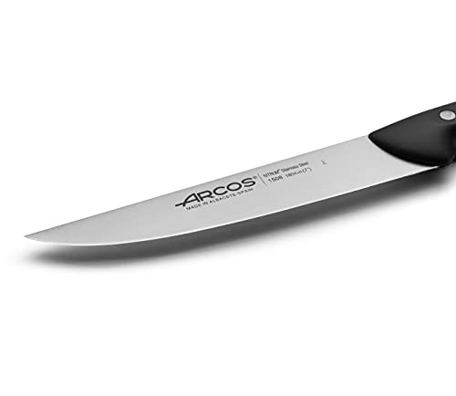 Arcos Maitre, Cuchillo Cocina, Acero Inoxidable Nitrum 180 mm, Mango Polipropileno Negro