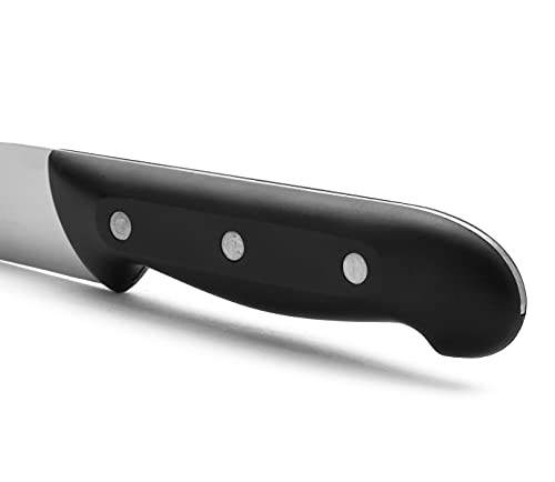 Arcos Maitre, Cuchillo Cocina, Acero Inoxidable Nitrum 180 mm, Mango Polipropileno Negro