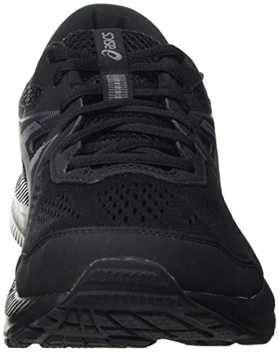 Asics Gel-Contend 7, Road Running Shoe Hombre, Black/Carrier Grey, 43.5 EU