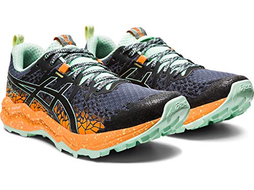 ASICS Zapatillas de running Fujitrabuco Lyte para mujer, gris (Metrópolis/Orange Pop), 37 EU