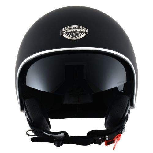 Astone Helmets - Minijet 66 - Casque jet vintage - Casque style rétro US - Casque de moto en polycarbonate - matt black L