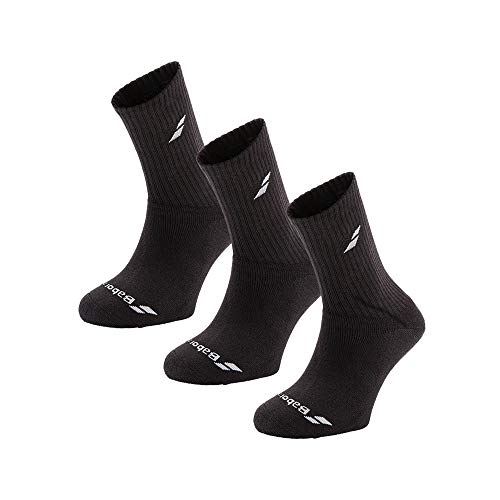 Babolat 3 Pairs Pack Calcetines, Unisex Adulto, Black/Black, 39/42