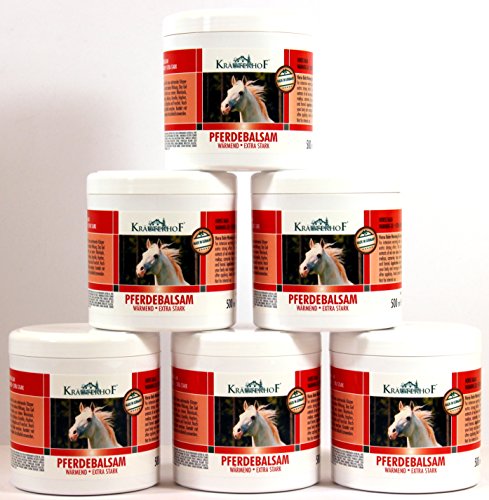 Bálsamo para caballos Hierbas especiales cada uno de 500 ml, crema calentadora extra fuerte 6 unidades- 768