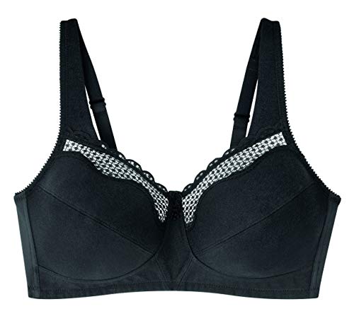 Bestform Cotton Comfort Full Cup - Sujetador para mujer, Negro, 100D (Talla de fabicante: 38D)