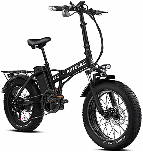 Bicicleta eléctrica de Bicicleta Plegable de 20 Pulgadas de ebike 48 v 18Ah Bicicletas eléctricas de montaña,Bicicleta electrica Fat Bike Ciudad de E-Bike para Adultos, Hombres y Mujeres (KF6)