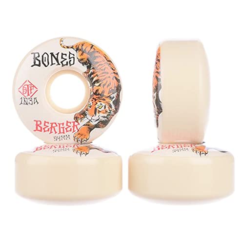 Bones Wheels STF Berger The Hunter V3 Slims - Ruedas para monopatín (54 mm, 103A), color blanco