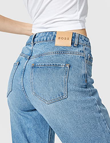 BOSS Straight Crop 1.3 10233445 01 Jeans, Navy417, 34 para Mujer