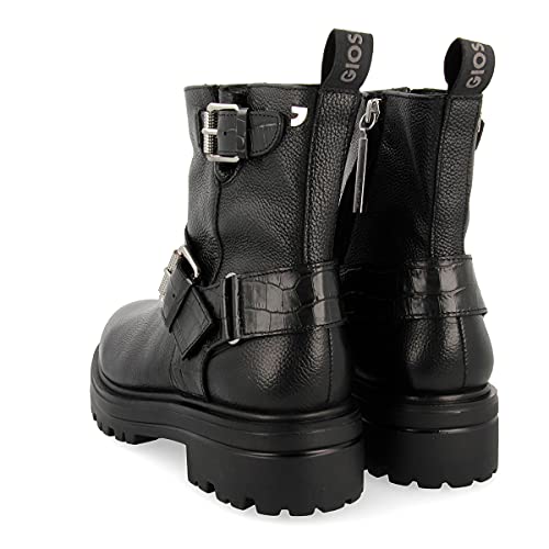 Botines negros de estilo biker con hebillas para mujer ENSCHEDE