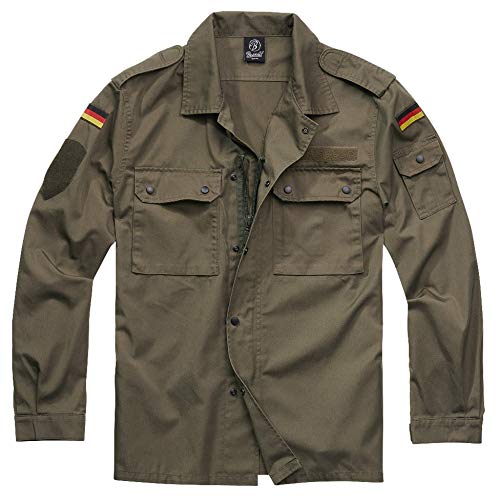 Brandit BW Feldbluse Blusa de Campo del ejército alemán, Verde Oliva, L para Hombre