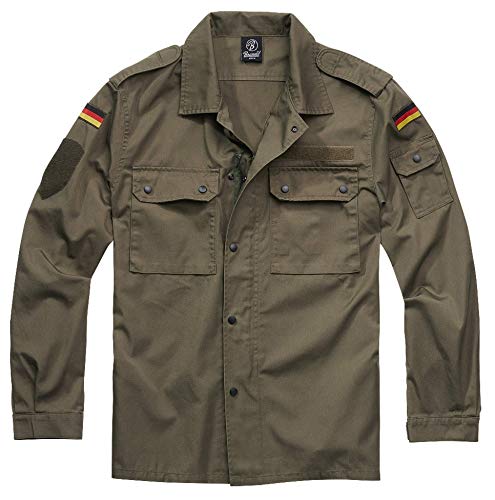 Brandit BW Feldbluse Blusa de Campo del ejército alemán, Verde Oliva, L para Hombre