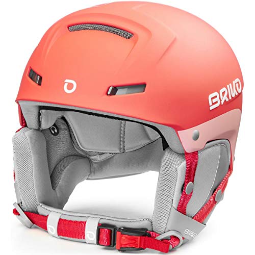 Briko Giada Casco de esquí/Snow, Mujeres, Matt Chaos Red-Pink Soft, 53-55 cm