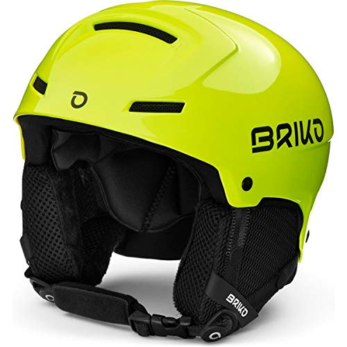 Briko Mammoth Casco de esquí/Snow, Juventud Unisex, Shiny Yellow Fluor, 48-52 cm