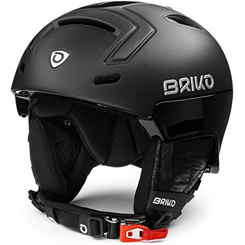 Briko Stromboli Casco de esquí/Snow, Adultos Unisex, Matt Shiny Black, 59-64 cm