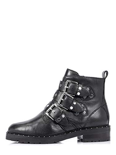 Bronx Kingdom, Botas de Motorista Mujer, Negro 01, 37 EU