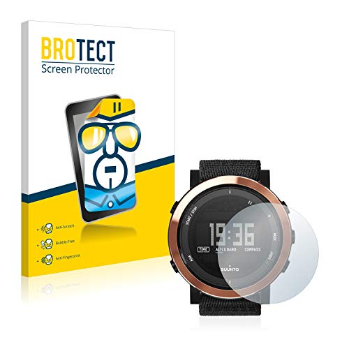 BROTECT Protector Pantalla Compatible con Suunto Essential Ceramic Copper Black Protector Transparente (2 Unidades) Anti-Huellas